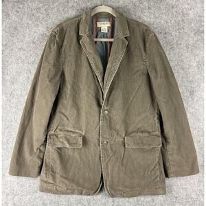 Vintage J Crew Corduroy Blazer Sport Coat Mens Medium Gray Academia 80s 90s